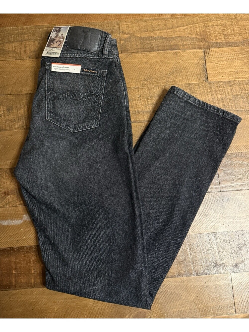 Nudie Jeans Women's Straight Sally Jean Pixelated Grey Size 26x32